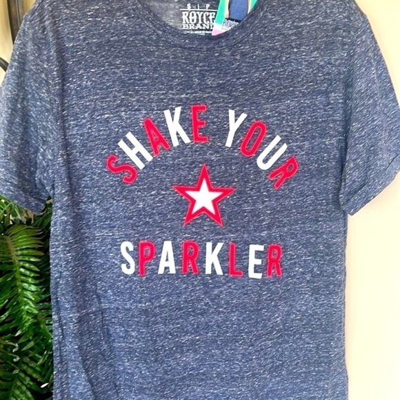Brand New Royce Brand Shake Your Sparkler 4th of July Tee Soft Patriotic Shirt - Picture 2 of 12